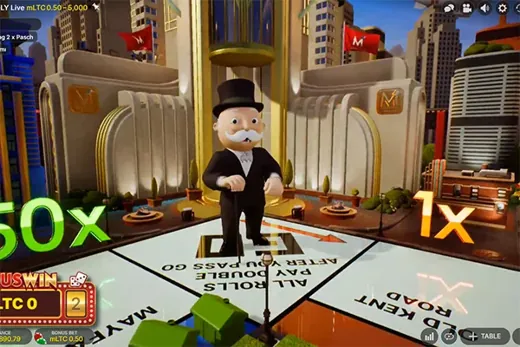 Monopoly Live table